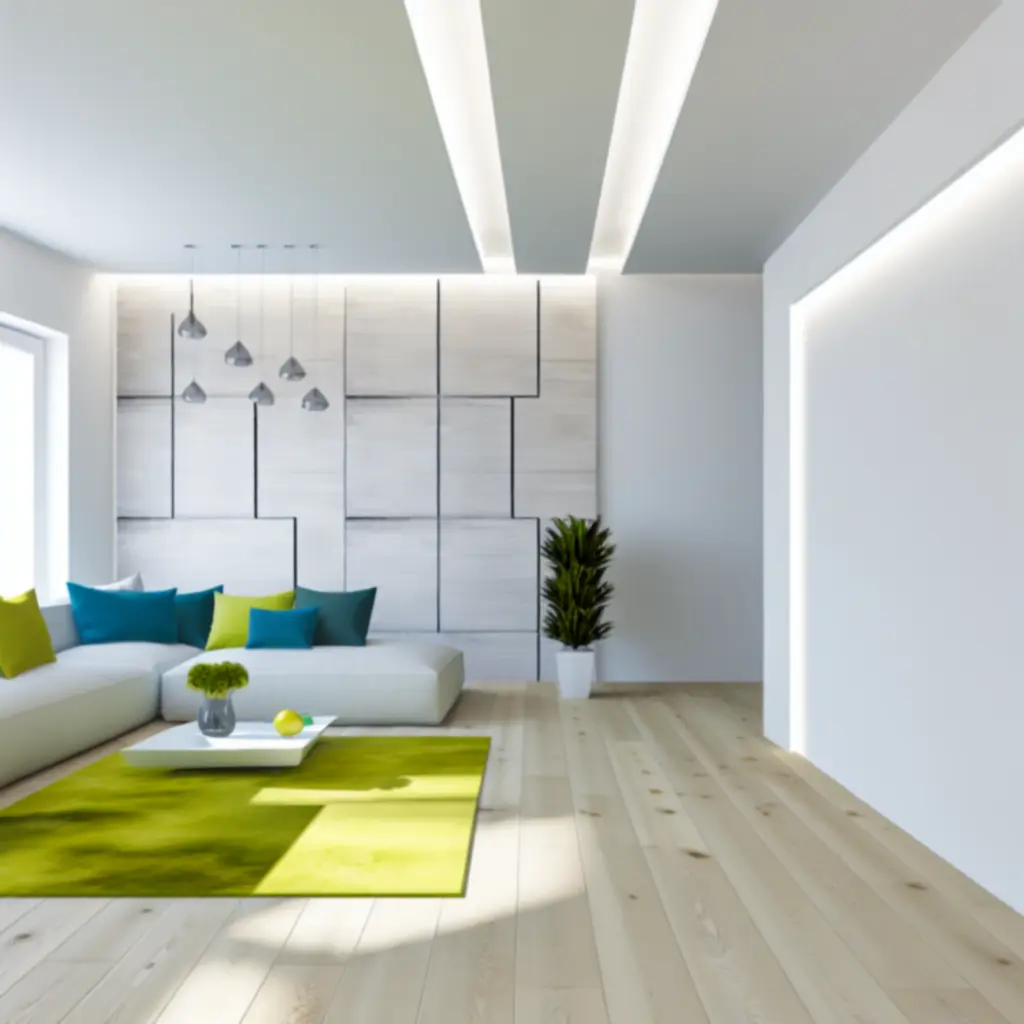 Nowoczesny, czysty salon domowy po sprzątaniu