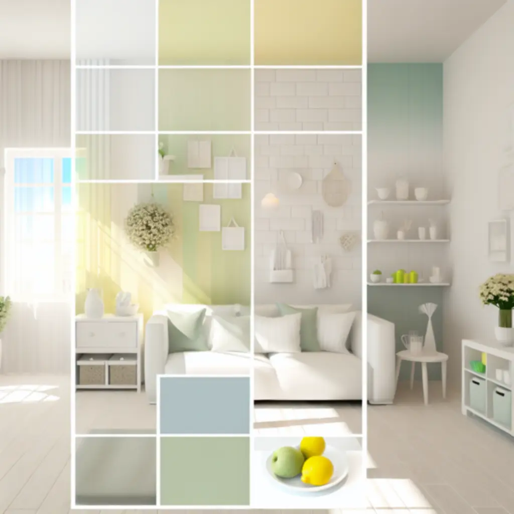 Czyste i uporządkowane wnętrze z organizerami na środki czystości