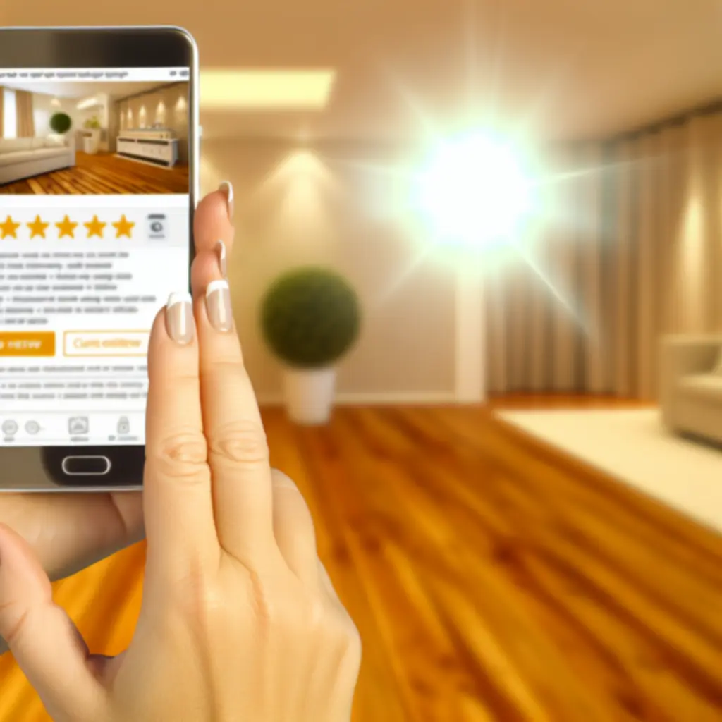 Opinie klientów o produktach CleanHomePL wyświetlone na telefonie